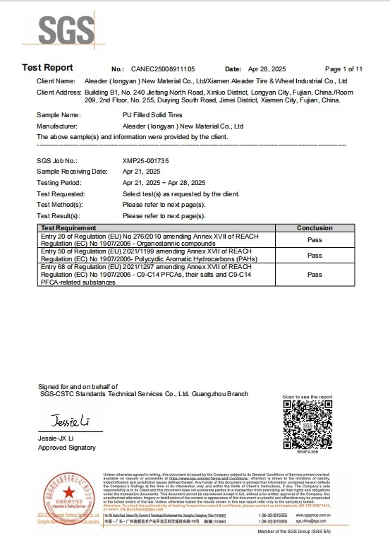 REACH PU Filled REACH Test REACH PU Filled REACH Test